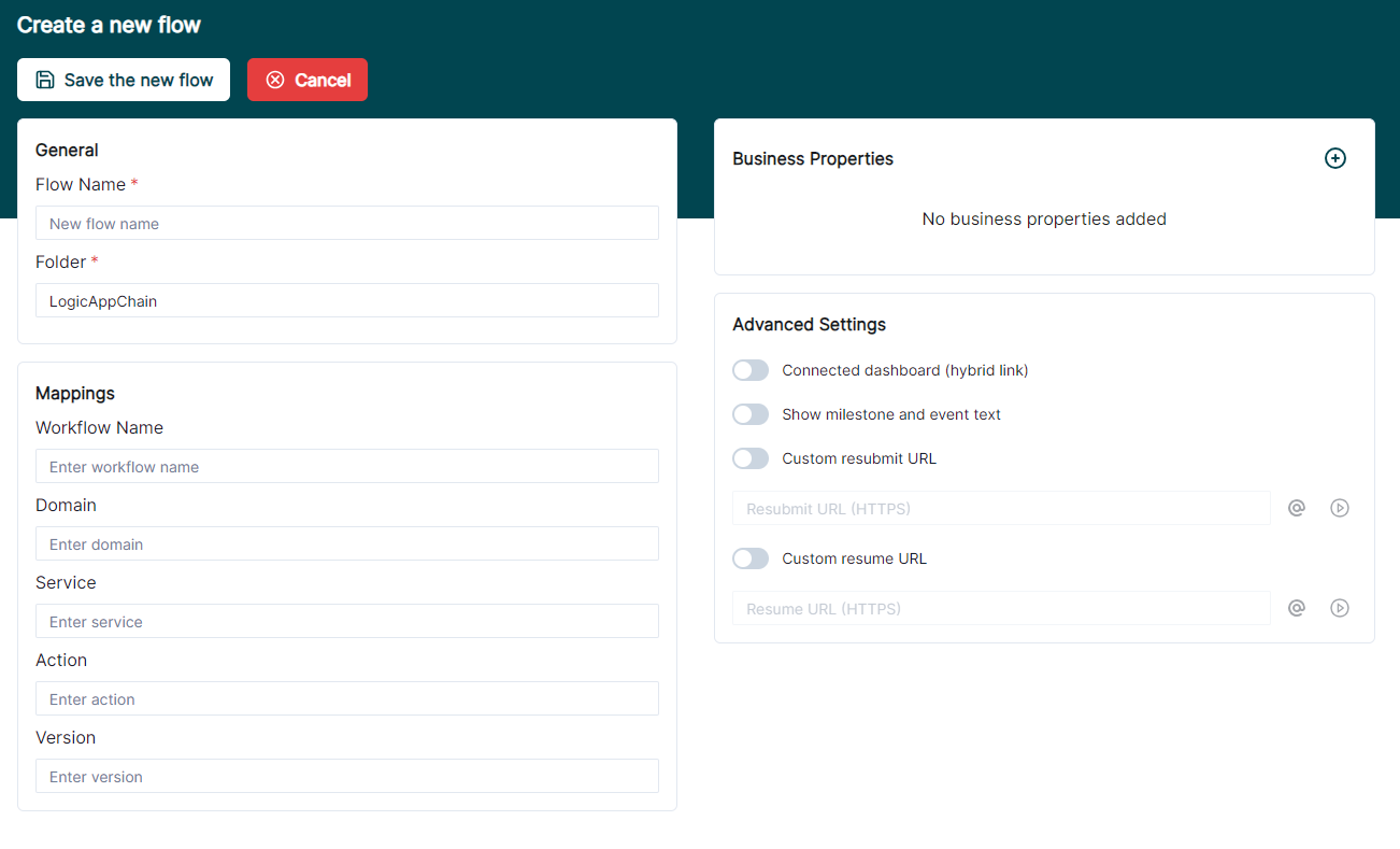 Create/Edit Flow example