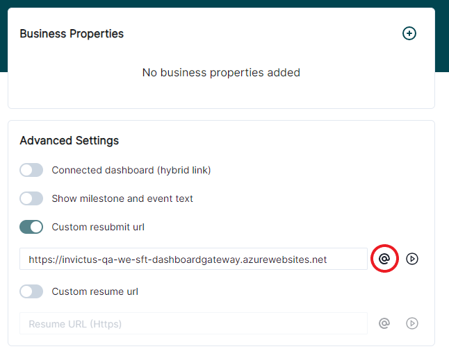 Advanced settings headers button demo